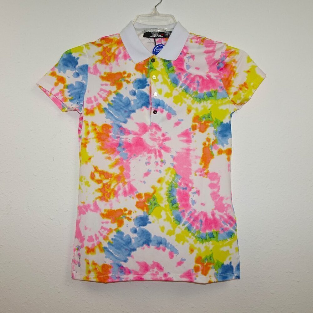 RLX Ralph Lauren Golf Polo Shirt Women's Size XS Tie Dye Wicking Colorful